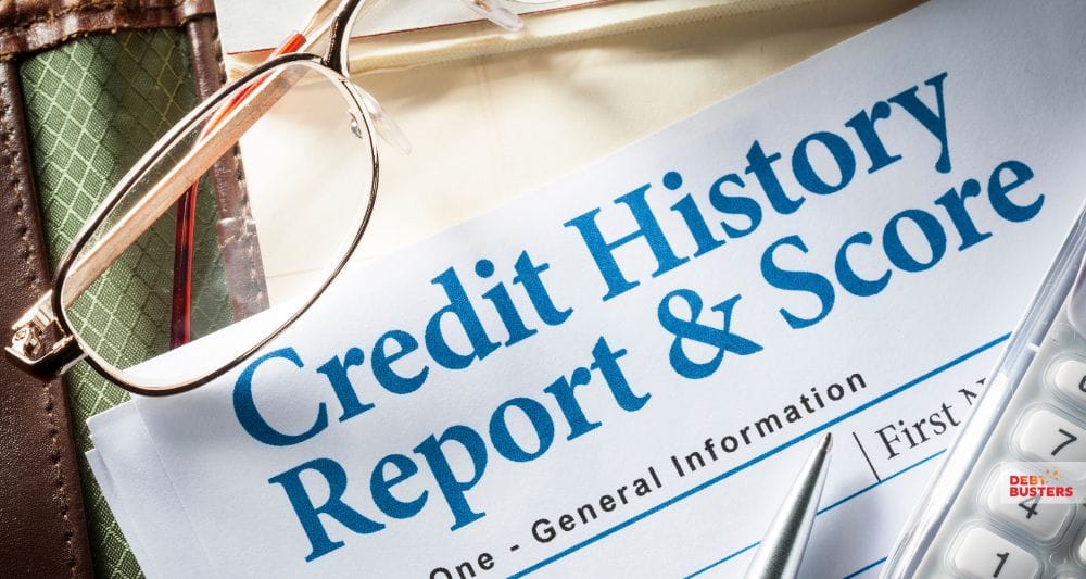Close-up of credit history report used to determine what is a good credit score Australia.
